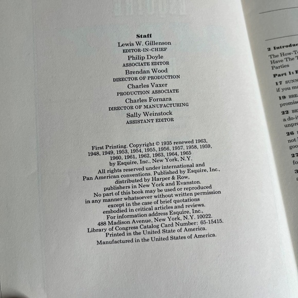 Vintage 1965 Esquire Party Book - Picture 4 of 4